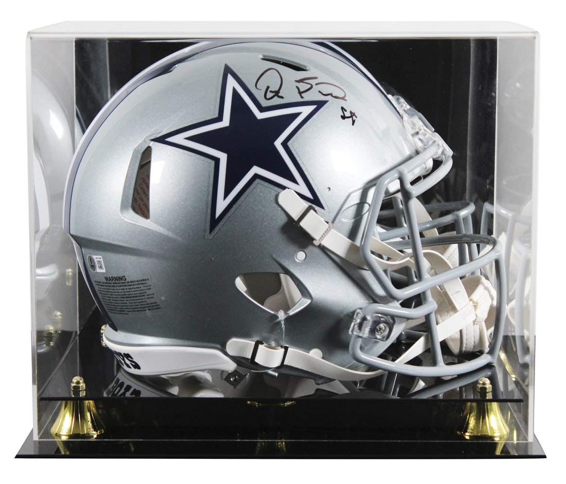 Dez Bryant Autographed Dallas Cowboys Helmet With Display Case Beckett Witnessed: Dez Bryant Autographed Dallas Cowboys Helmet With Display Case Beckett Witnessed This full-size Riddell Speed Proline helmet features a hand-signed autograph from Dez Bryant, wide receiver for the Dal