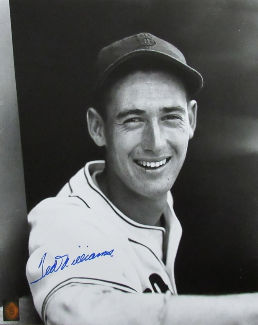 Ted Williams Autographed 16x20 B/W Photo Boston Red Sox with Hologram: Ted Williams Autographed 16x20 B/W Photo Boston Red Sox with Hologram This is an original signed 16x20 black and white photo of Ted Williams, a Hall of Fame baseball player recognized for his exceptio