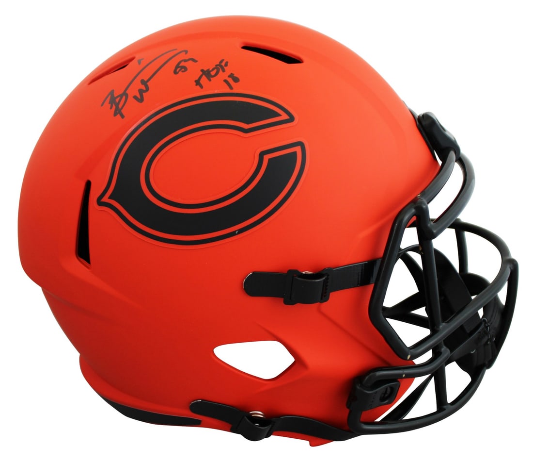 Brian Urlacher Signed Chicago Bears Helmet HOF 18 BAS Authenticated (1 of 3)