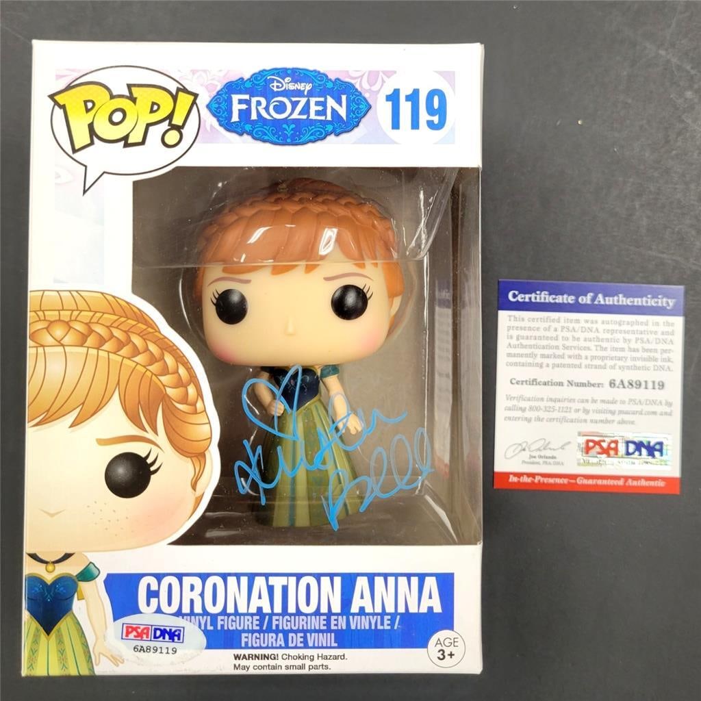 Kristen Bell Signed Funko Pop Frozen Coronation Anna PSA/DNA Certified: Kristen Bell Signed Funko Pop Frozen Coronation Anna PSA/DNA Certified Own a piece of Disney magic with this signed Funko Pop of Coronation Anna from Disney's Frozen, autographed by Kristen Bell. This