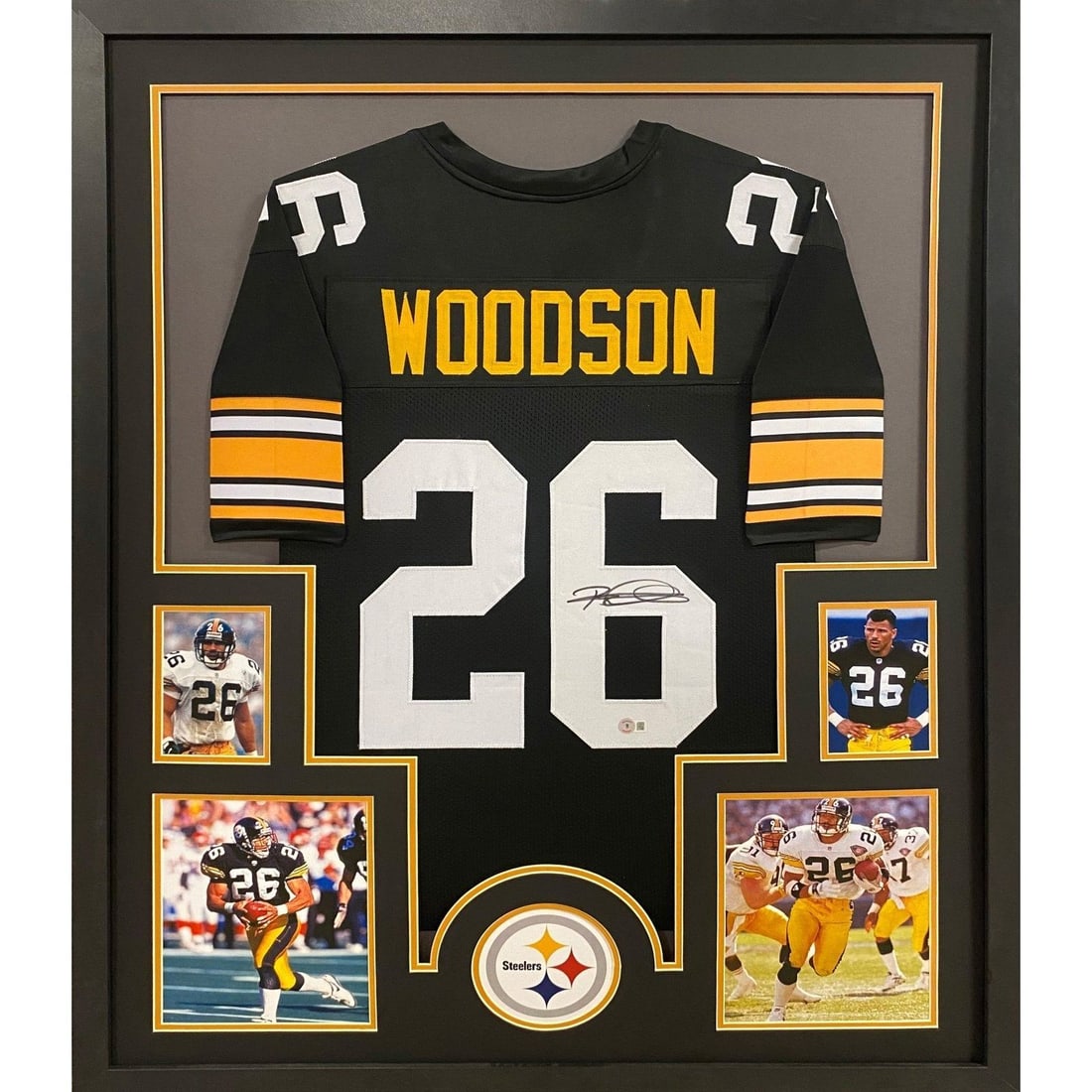 Rod Woodson Signed Jersey Framed Autographed Steelers Beckett Certified: Rod Woodson Signed Jersey Framed Autographed Steelers Beckett Certified Celebrate the legacy of Hall of Famer Rod Woodson with this stunning autographed jersey from the Pittsburgh Steelers. This jerse