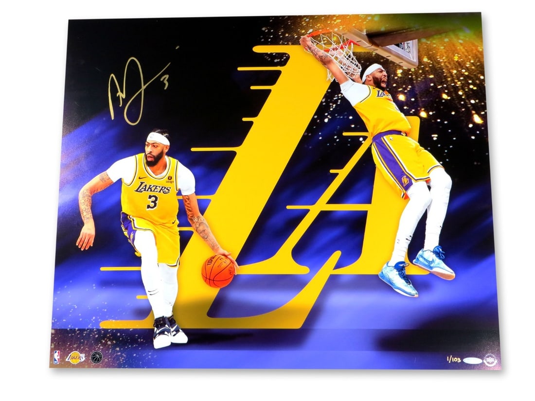 Anthony Davis Autographed 20X24 Photo Lakers Run LA Upper Deck Authenticated 1 of 103: Anthony Davis Autographed 20X24 Photo Lakers Run LA Upper Deck Authenticated 1 of 103 Celebrate the legacy of Anthony Davis with this autographed 20X24 photo showcasing the Lakers' star in the iconic
