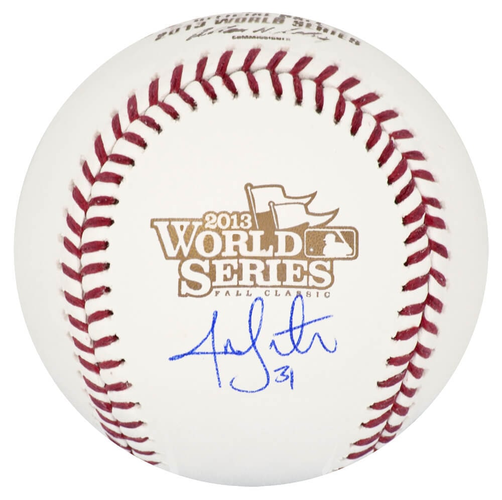 Jon Lester Signed Rawlings 2013 World Series Baseball with COA: Jon Lester Signed Rawlings 2013 World Series Baseball with COA This is a Jon Lester signed Rawlings 2013 World Series MLB baseball, commemorating the Boston Red Sox's championship victory. The ball is