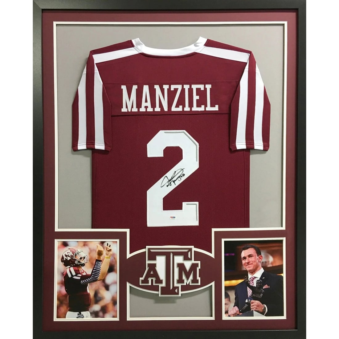 Johnny Manziel Signed Framed Texas A&M Jersey PSA/DNA Certified (1 of 2)