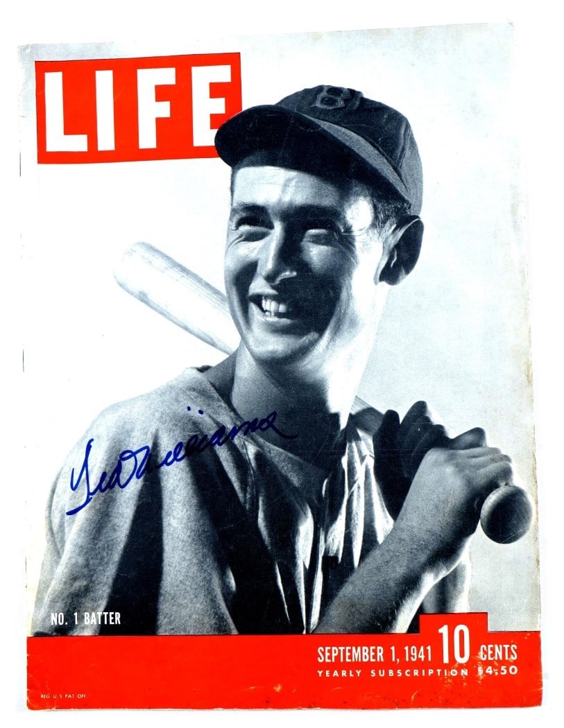 Ted Williams Autographed September 1941 LIFE Magazine Red Sox JSA Authenticated: Ted Williams Autographed September 1941 LIFE Magazine Red Sox JSA Authenticated This is an original LIFE magazine from September 1941 featuring the legendary Ted Williams, renowned player of the Bosto