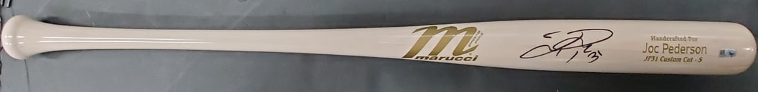 Joc Pederson Signed Mizuno Bat MLB Authenticated Dodgers #31: Joc Pederson Signed Mizuno Bat MLB Authenticated Dodgers #31 This is an authentic Mizuno bat signed by Joc Pederson, a notable player from the Los Angeles Dodgers. The bat is a must-have for fans and