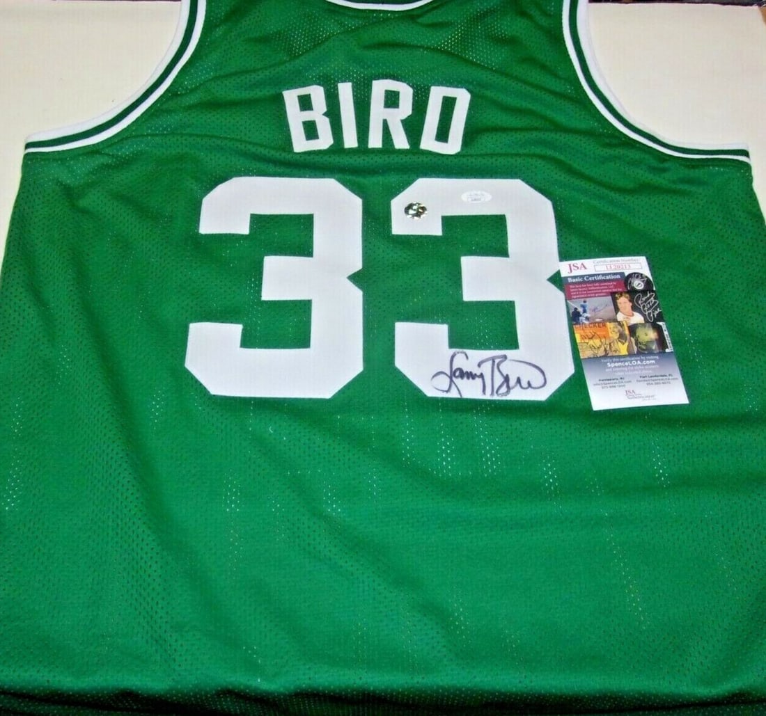 Larry Bird Signed Jersey Boston Celtics JSA Certified 3x NBA Champion (1 of 2)