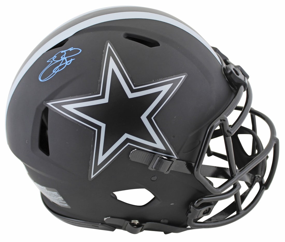 Emmitt Smith Autographed Dallas Cowboys Eclipse Helmet BAS Authenticated: Emmitt Smith Autographed Dallas Cowboys Eclipse Helmet BAS Authenticated This autographed Dallas Cowboys Eclipse Full Size Speed Proline Helmet has been personally signed by Emmitt Smith, a legendary
