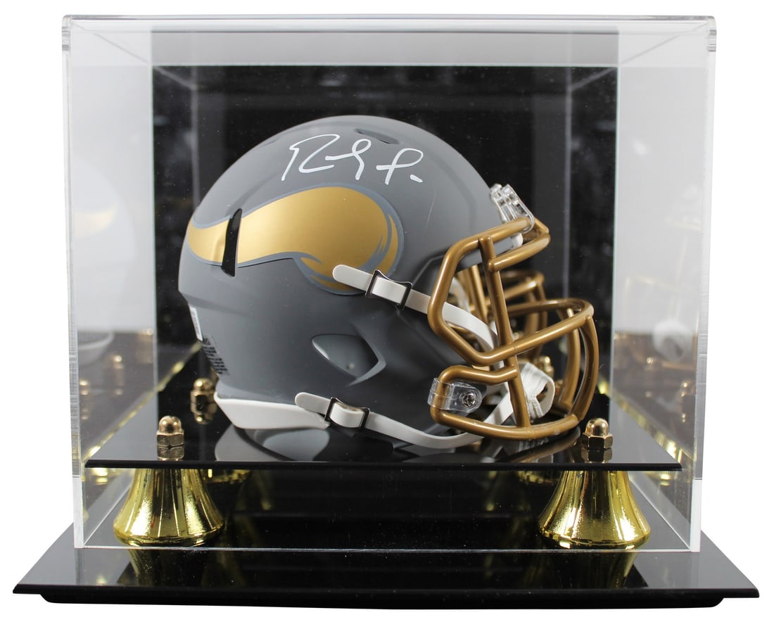 Randy Moss Signed Vikings Slate Speed Mini Helmet with Beckett Authentication: Randy Moss Signed Vikings Slate Speed Mini Helmet with Beckett Authentication Celebrate the legacy of Randy Moss with this authentic signed Minnesota Vikings Slate Speed Mini Helmet. This collectible