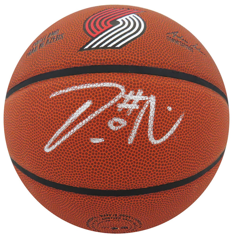 Damian Lillard Signed Wilson Portland Trailblazers NBA Basketball with COA: Damian Lillard Signed Wilson Portland Trailblazers NBA Basketball with COA This is a signed Wilson basketball featuring the Portland Trailblazers logo, autographed by NBA player Damian Lillard. The