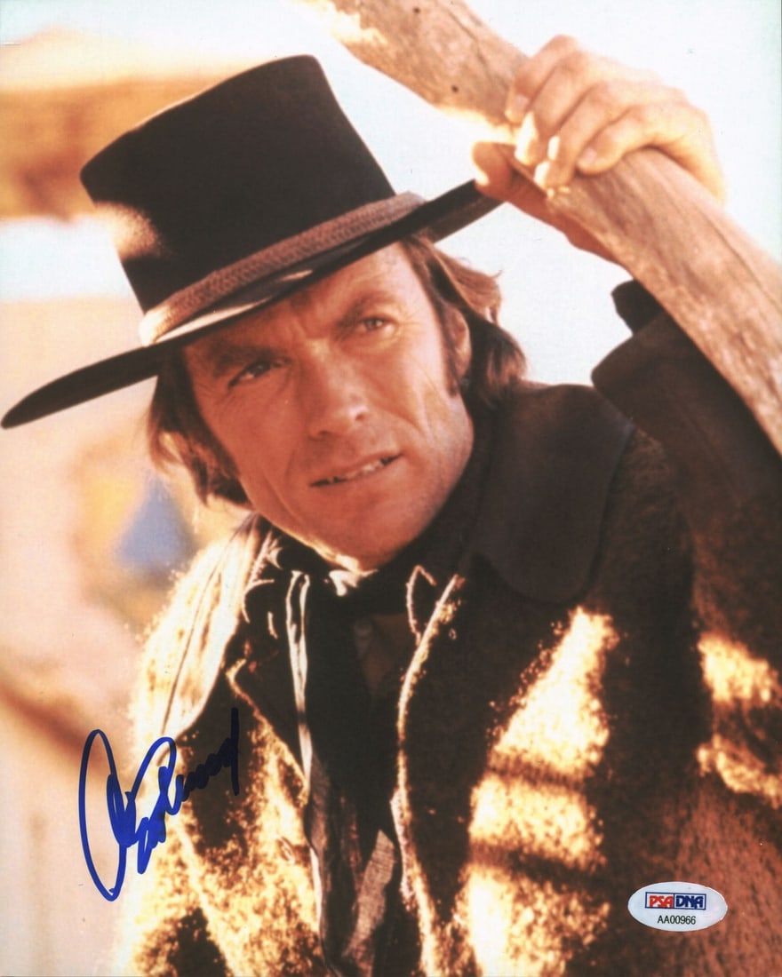 Clint Eastwood Signed 8x10 Photo The Good the Bad and the Ugly PSA/DNA: Clint Eastwood Signed 8x10 Photo The Good the Bad and the Ugly PSA/DNA This is an autographed 8x10 photo featuring Clint Eastwood from the iconic film 'The Good, the Bad and the Ugly.' The photo has b