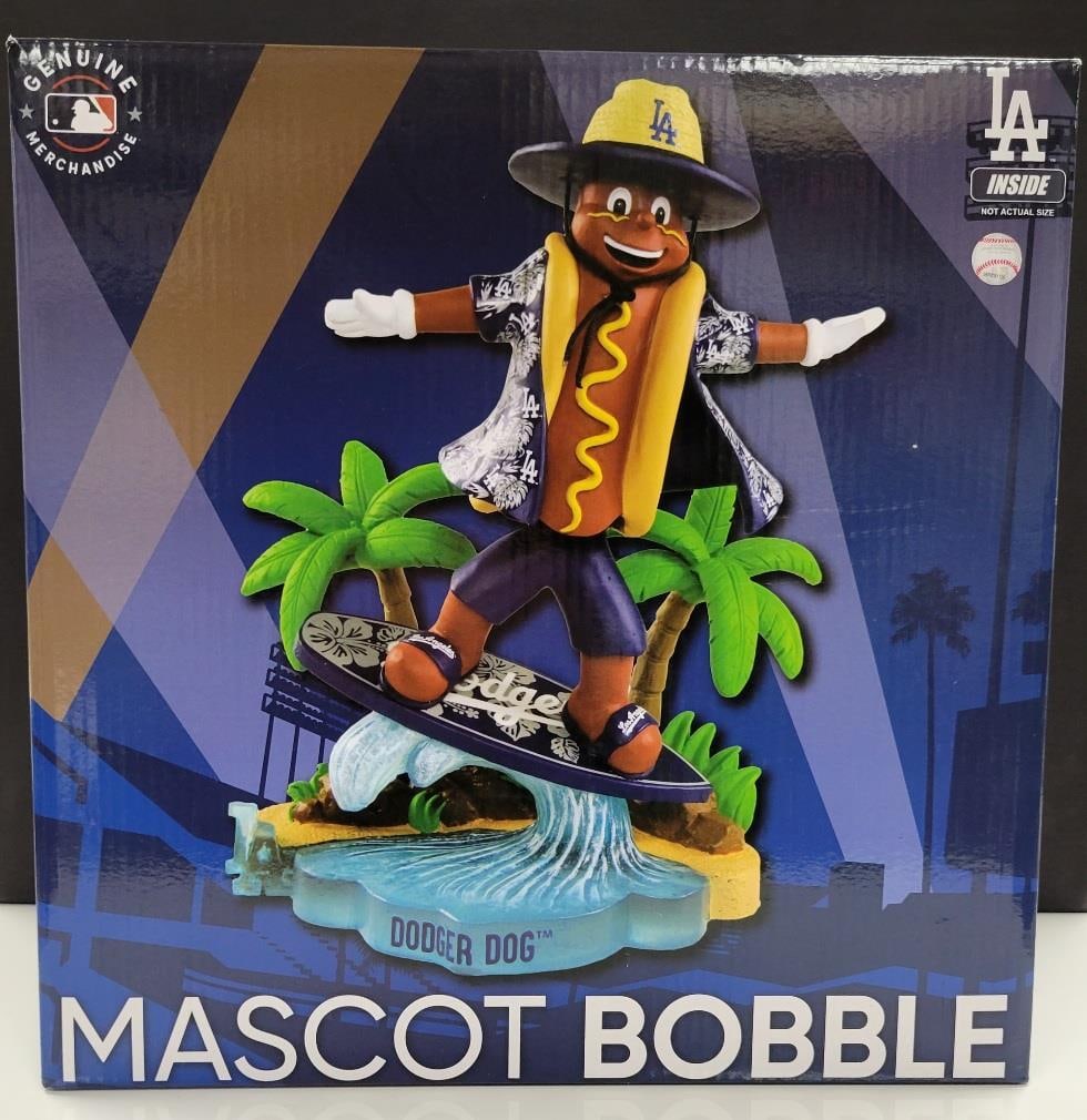 2021 LA Dodgers Dodger Dog Surfing Mascot Bobblehead /400 Officially Licensed: 2021 LA Dodgers Dodger Dog Surfing Mascot Bobblehead /400 Officially Licensed Celebrate your love for the Los Angeles Dodgers with this officially licensed 2021 Dodger Dog Surfing Mascot Bobblehead. T
