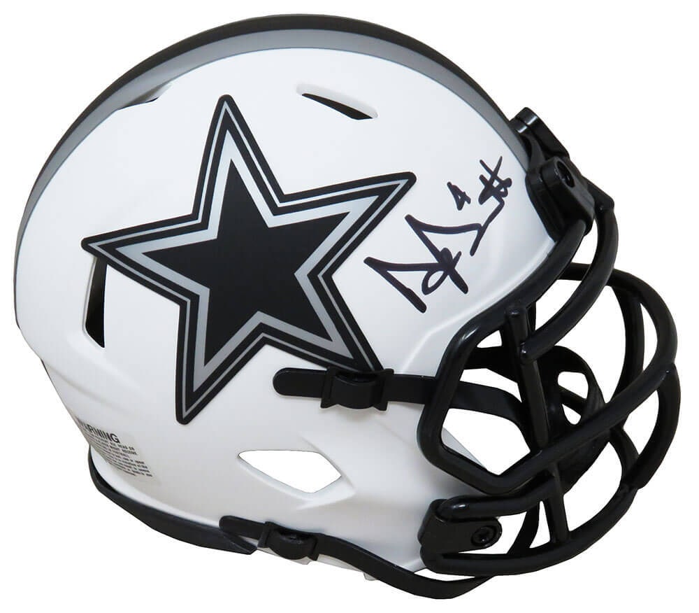Dak Prescott Signed Lunar Eclipse Mini Helmet with COA (1 of 1)