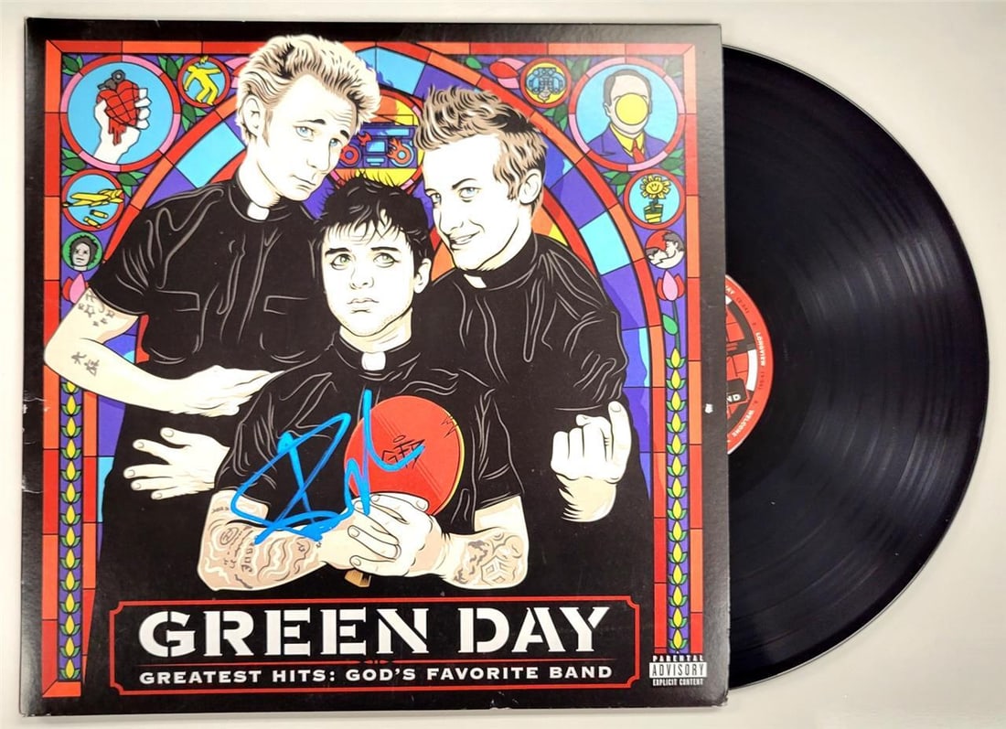 Green Day Greatest Hits Album Cover Signed by Billie Joe Armstrong Beckett Authenticated (1 of 4)