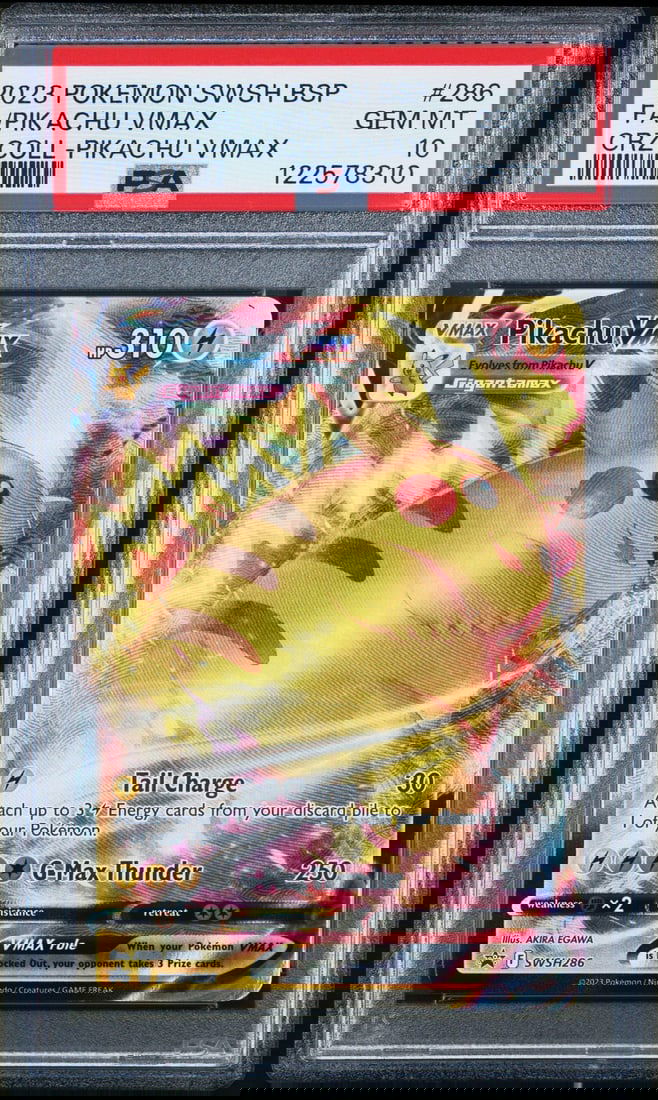 PSA 10 Pokemon Black Star Promo 286 Fa Pikachu Vmax Graded Card 2023 (1 of 1)