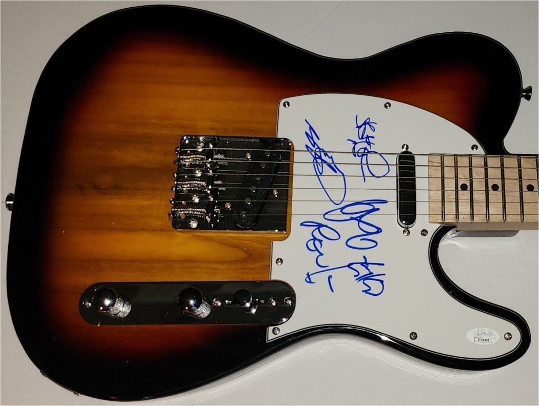 Spandau Ballet Signed Electric Guitar JSA Authenticated: Spandau Ballet Signed Electric Guitar JSA Authenticated This original autographed electric guitar, signed by all five members of Spandau Ballet--Tom Hadley, Gary Kemp, Martin Kemp, Steve Norman, and J