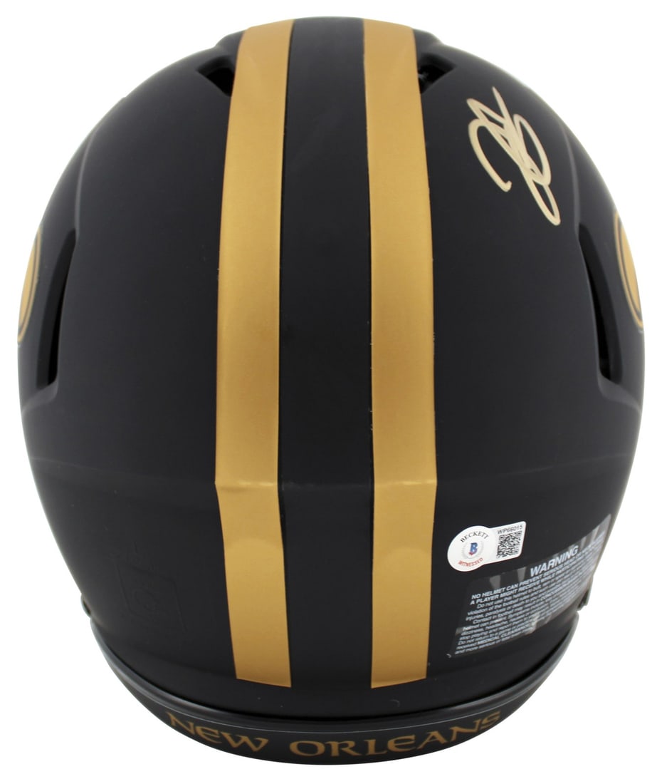 Derek Carr Michael Thomas Signed Eclipse F/S Helmet Beckett Authenticated - 2