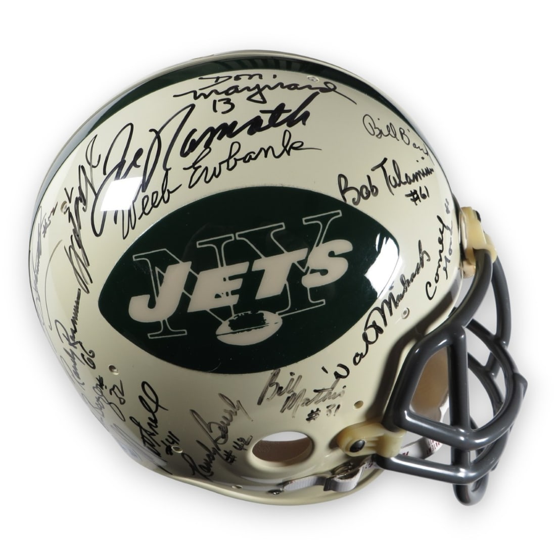 New York Jets 1968 Team Helmet with 26 Signatures Beckett Authenticated (1 of 8)