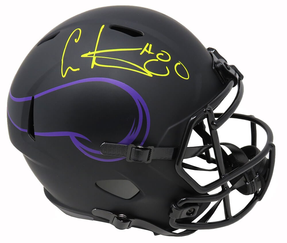 Cris Carter Signed Vikings Eclipse Matte Riddell Replica Helmet with COA (1 of 1)