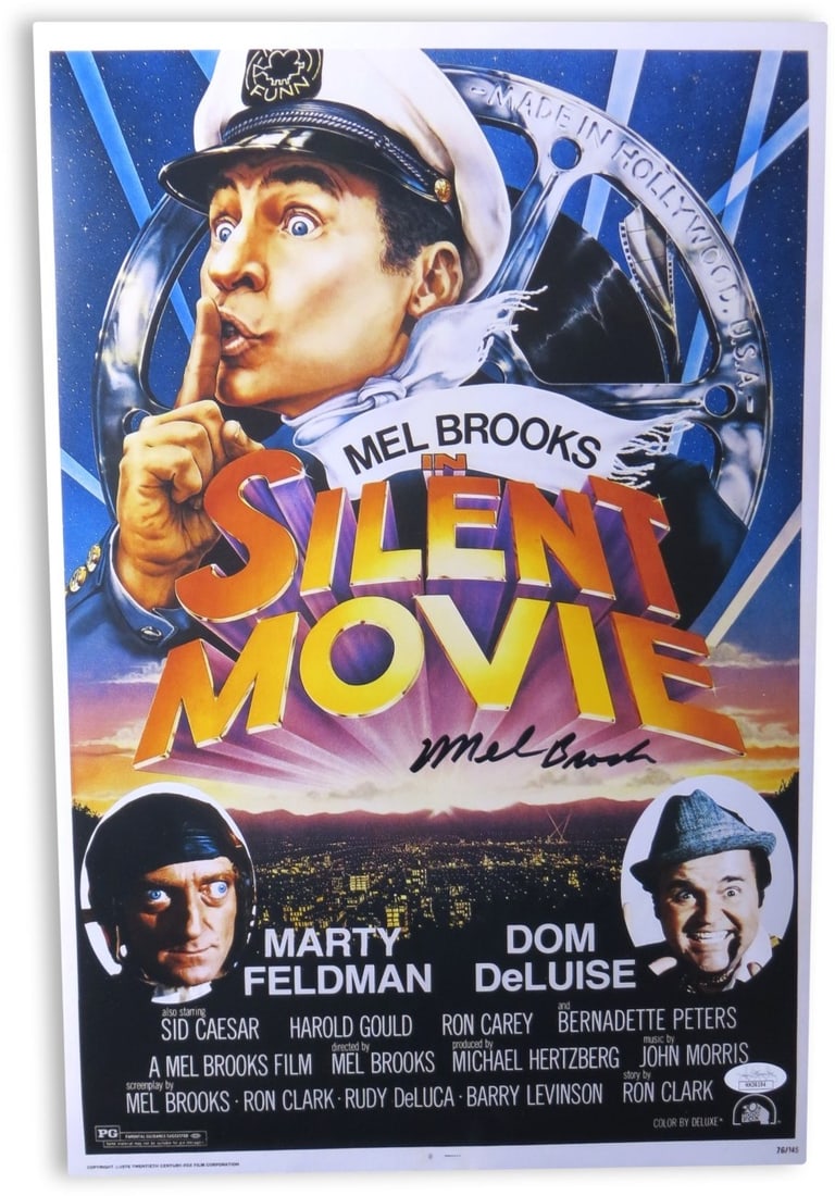 Mel Brooks Autographed 12X18 Photo JSA Authenticated Original: Mel Brooks Autographed 12X18 Photo JSA Authenticated Original This is a stunning 12X18 photograph of Mel Brooks, personally signed by the legendary filmmaker himself. The autograph has been authentica