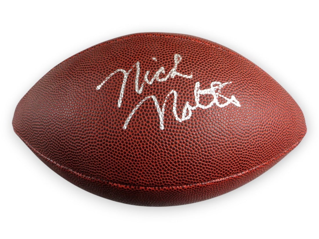 Nick Notle Autographed Football Beckett Authenticated Original: Nick Notle Autographed Football Beckett Authenticated Original This is an authentic autographed football signed by Nick Notle, a notable player from the North Dallas Forty. The signature comes with ce