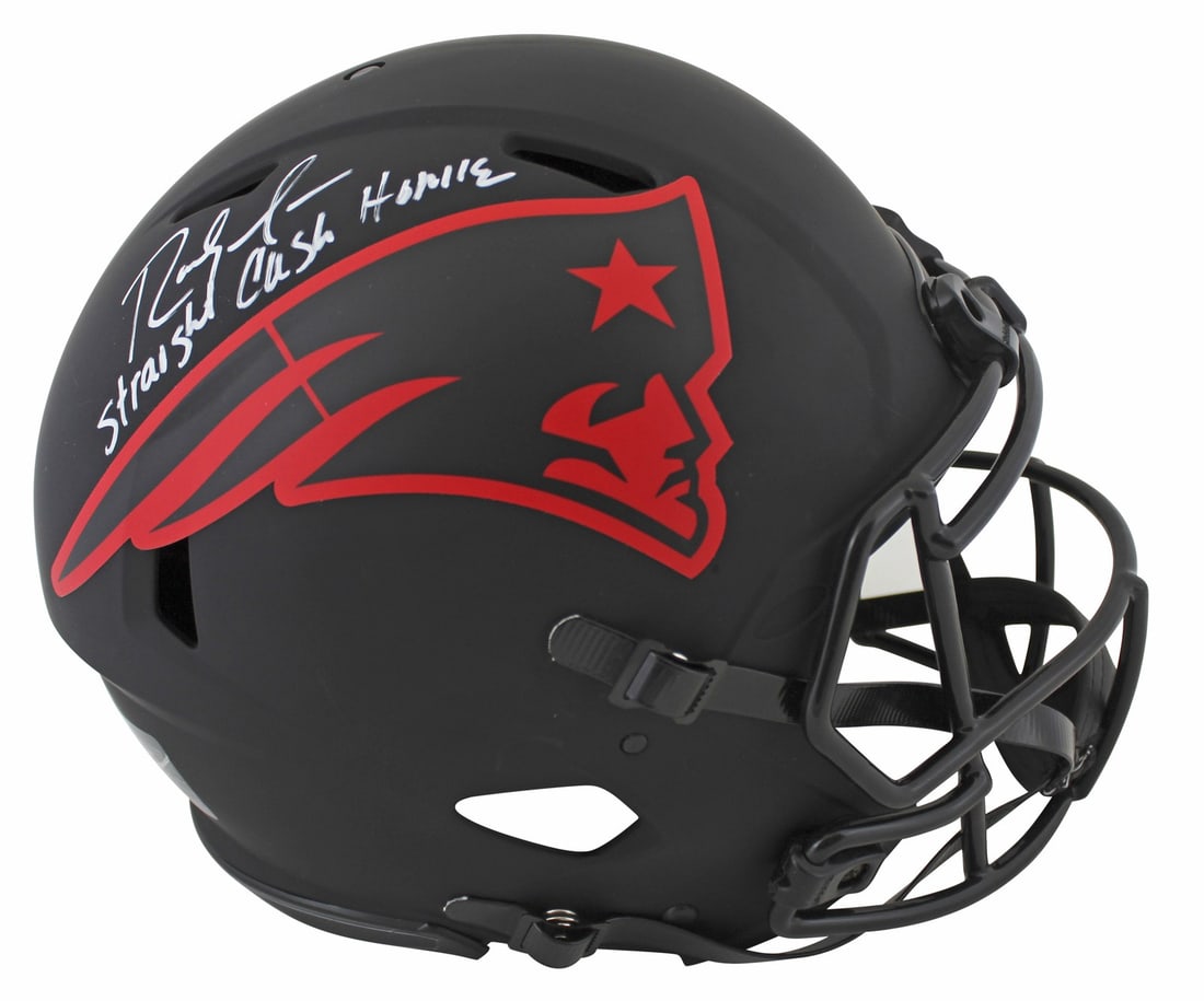 Randy Moss Signed Eclipse Full Size Helmet with Case BAS COA - 3