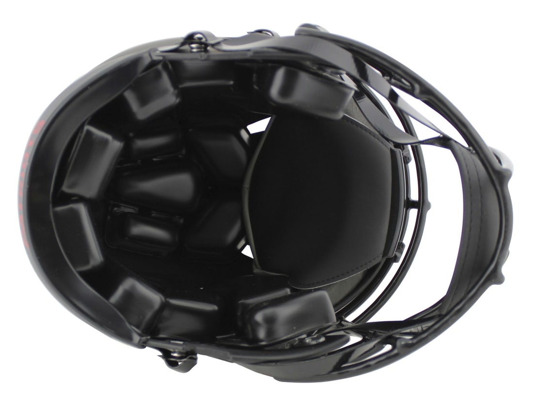 Randy Moss Signed Eclipse Full Size Helmet with Case BAS COA - 5