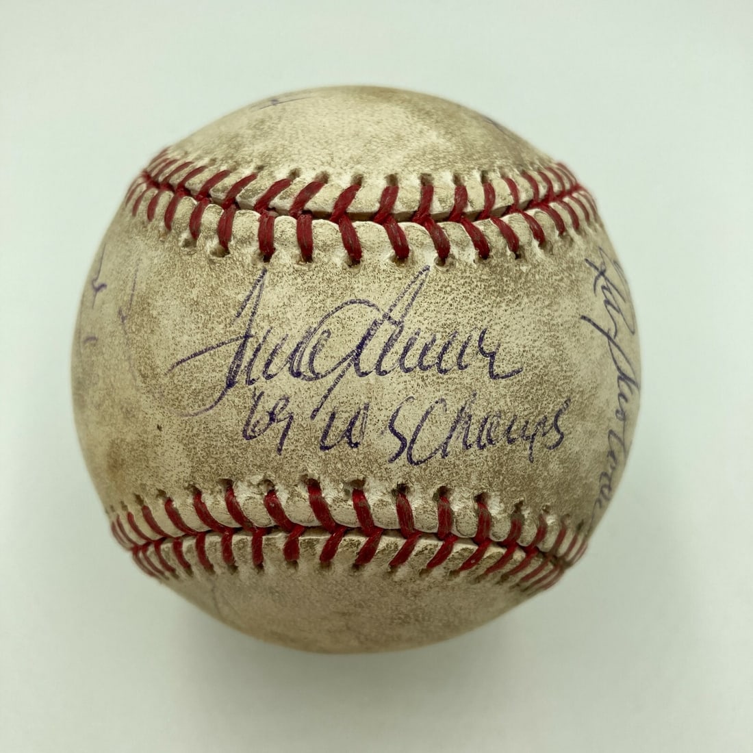 1969 Mets Team Signed Game Used Baseball JSA Authenticated: 1969 Mets Team Signed Game Used Baseball JSA Authenticated Celebrate the legacy of the 1969 New York Mets with this original game-used baseball from Shea Stadium, signed by the entire team. This colle