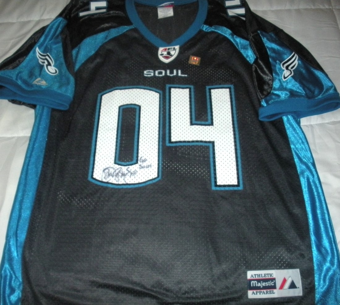 Signed Majestic Philadelphia Soul Jersey With COA John Bon Jovi Autograph: Signed Majestic Philadelphia Soul Jersey With COA John Bon Jovi Autograph This official licensed Majestic jersey is signed by John Bon Jovi and comes with a certificate of authenticity (COA). Represen