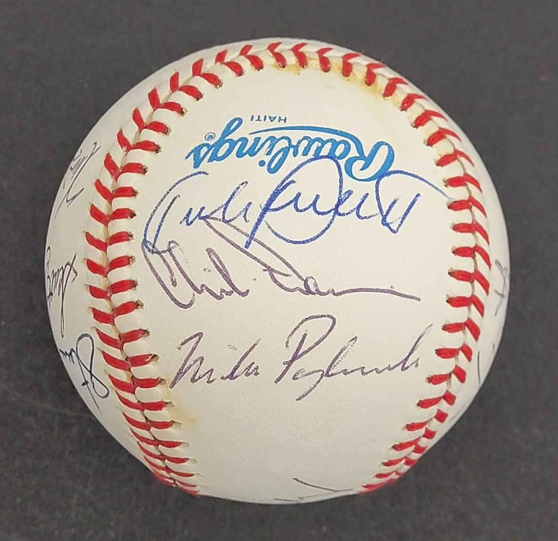 Official 1991 Minnesota Twins Team Baseball Signed by 14 With JSA Authentication: Official 1991 Minnesota Twins Team Baseball Signed by 14 With JSA Authentication This is an official American League baseball signed by 14 members of the 1991 Minnesota Twins World Series Championship