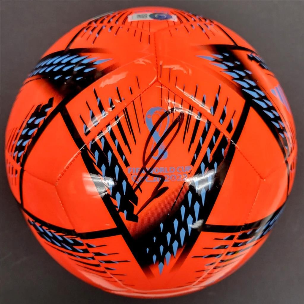 Karim Benzema Signed Adidas World Cup Soccer Ball Beckett Authenticated: Karim Benzema Signed Adidas World Cup Soccer Ball Beckett Authenticated This is an original Adidas World Cup soccer ball signed by Karim Benzema, a prominent player for Real Madrid. The autograph has