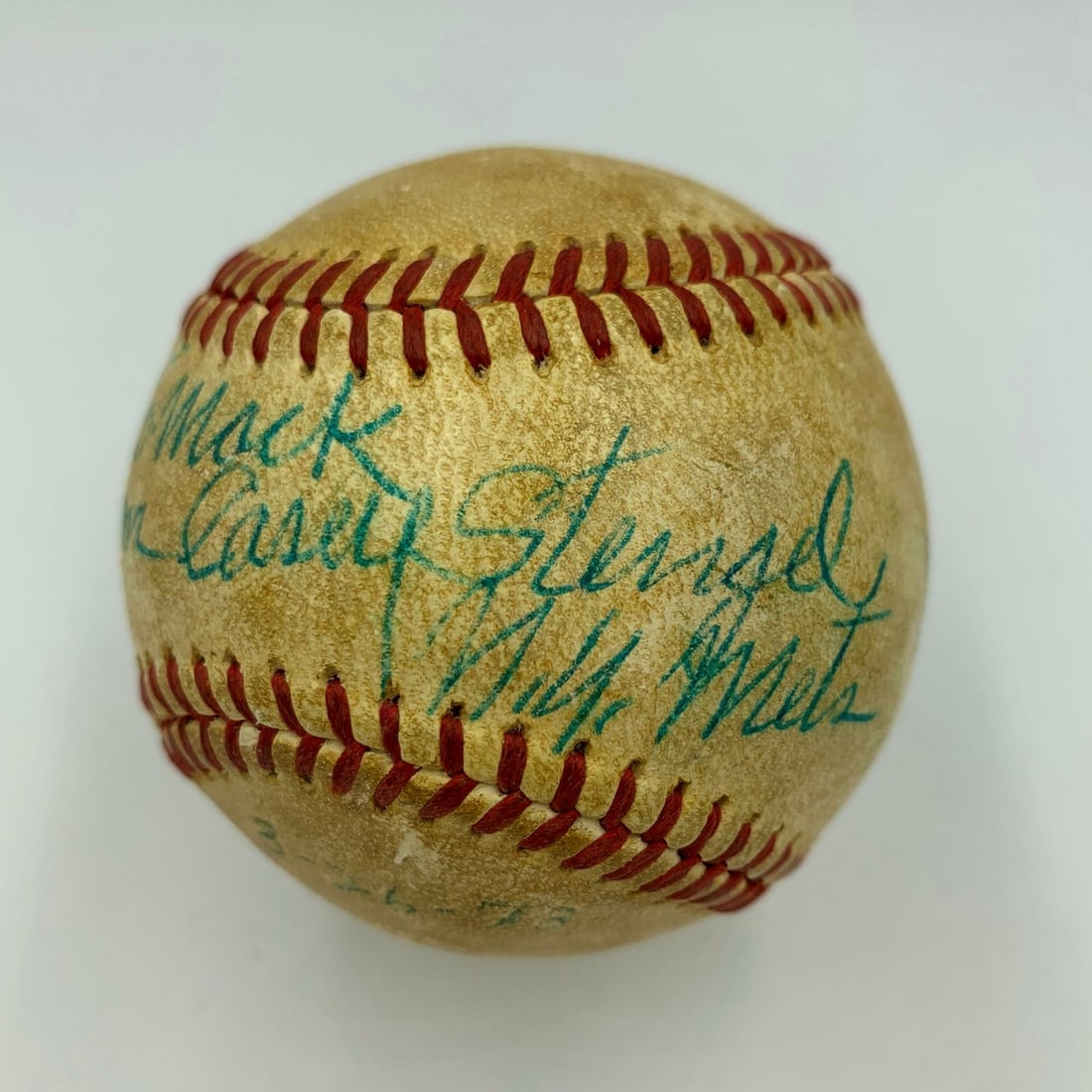 Casey Stengel Signed Official American League Baseball JSA COA: Casey Stengel Signed Official American League Baseball JSA COA This official American League baseball features the signature of legendary baseball player Casey Stengel, authenticated by James Spence A