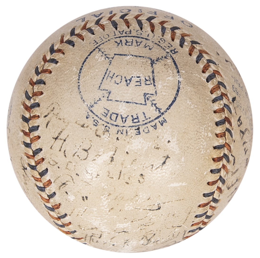 1912 Boston Red Sox Signed World Series Baseball JSA COA 23 Signatures (1 of 7)