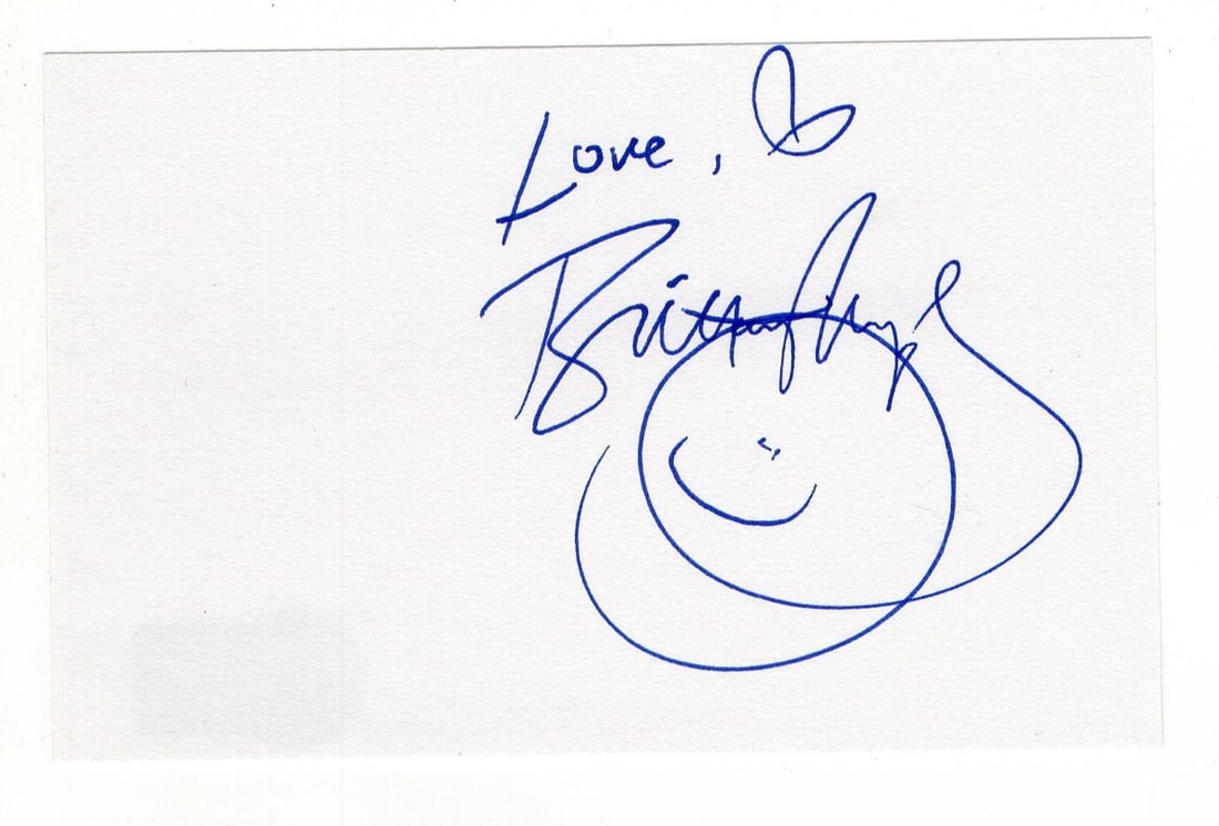 Brittany Murphy Signed Cut Signature Clueless 8 Mile Beckett Authenticated: Brittany Murphy Signed Cut Signature Clueless 8 Mile Beckett Authenticated Enhance your collection with this authentic cut signature of Brittany Murphy, known for her memorable roles in films such as