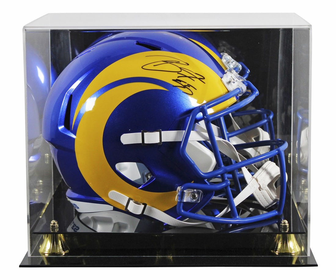 Braden Fiske Signed Rams Full Size Speed Helmet with Beckett Authentication (1 of 4)