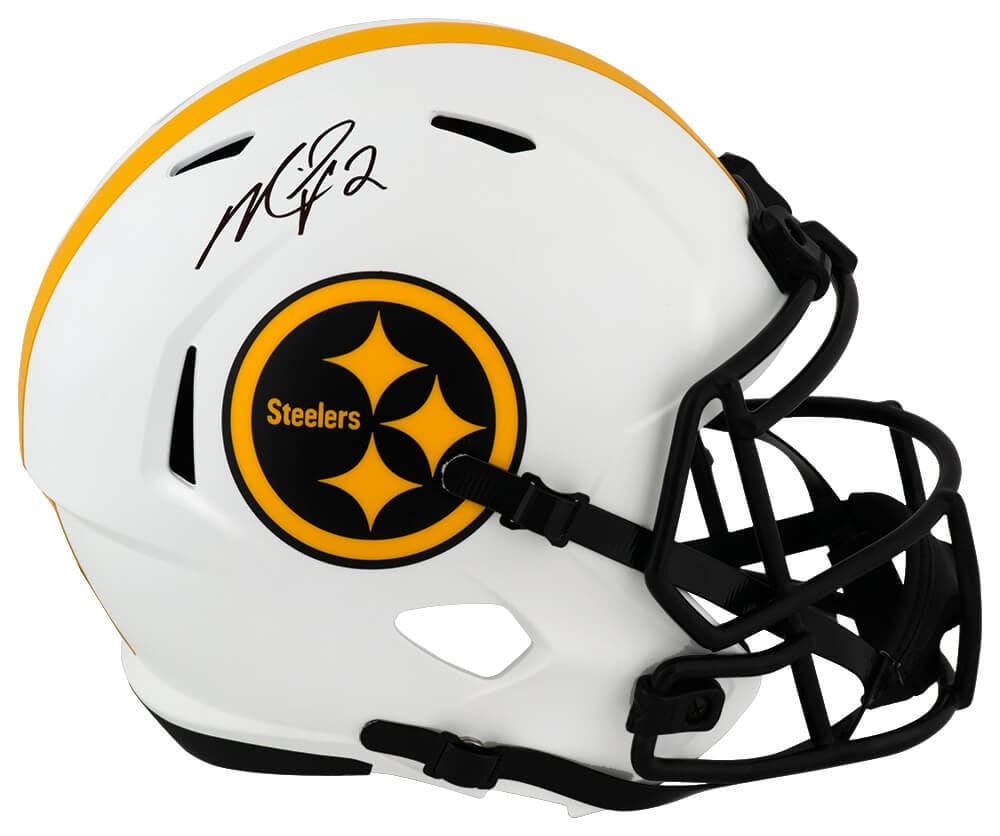 Michael Vick Signed Pittsburgh Steelers Lunar Eclipse Helmet with COA: Michael Vick Signed Pittsburgh Steelers Lunar Eclipse Helmet with COA Celebrate the legacy of Michael Vick with this signed Pittsburgh Steelers Lunar Eclipse Riddell full-size speed replica helmet.