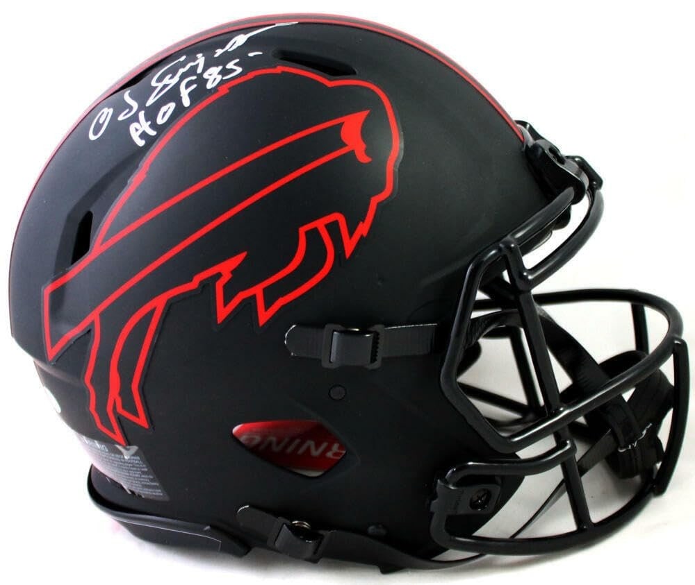 Buffalo Bills Eclipse Helmet Signed by OJ Simpson JSA Authenticated - 5