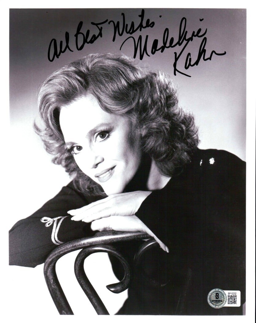Autographed 8x10 Photograph of Madeline Kahn with Beckett Authentication: Autographed 8x10 Photograph of Madeline Kahn with Beckett Authentication This is an 8x10 photograph autographed by Madeline Kahn. The signature has been authenticated by Beckett Authentication Service