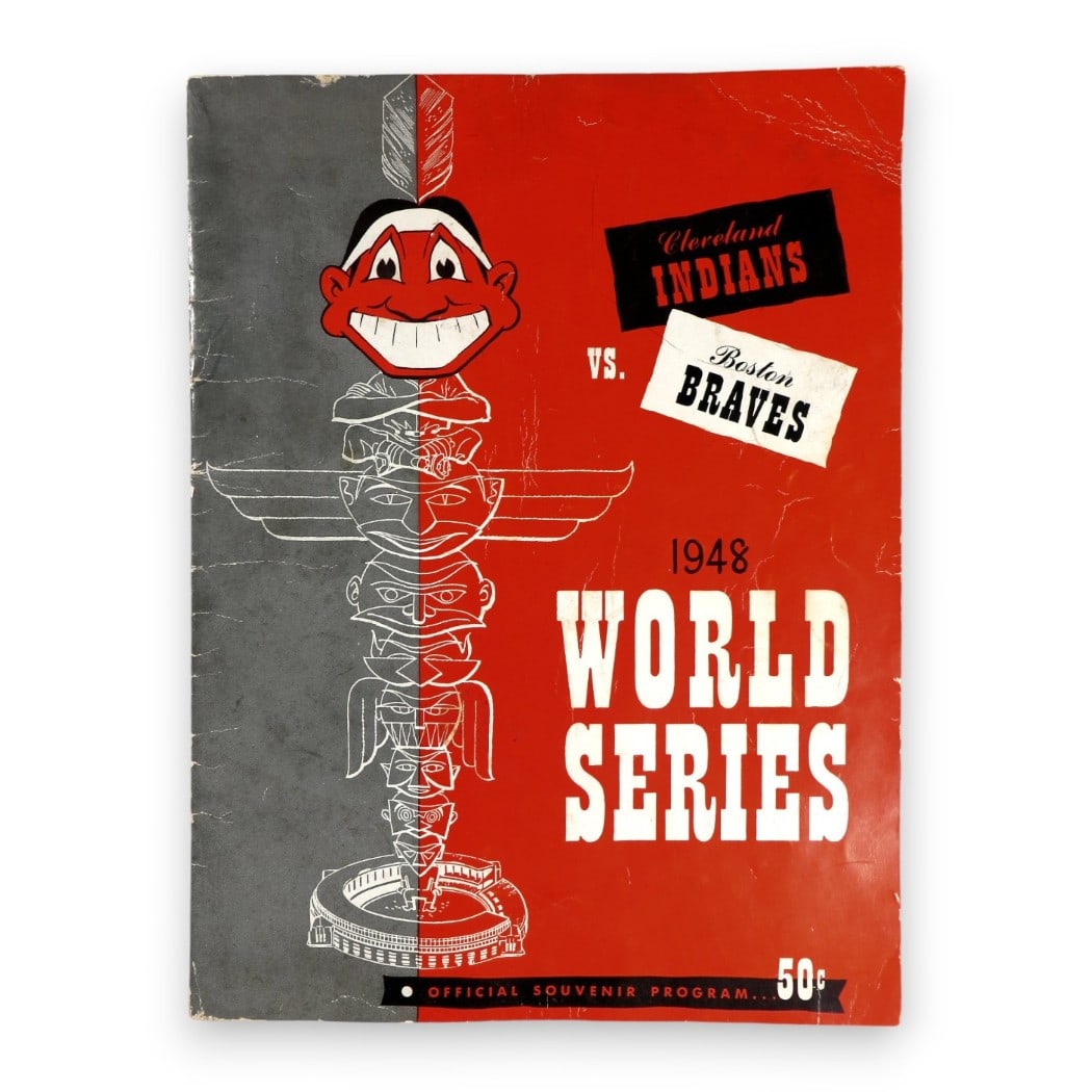 1948 World Series Game 3 Program Cleveland Indians vs Boston Braves: 1948 World Series Game 3 Program Cleveland Indians vs Boston Braves This is an original program from the 1948 World Series Game #3 held on October 8, 1948, featuring the Cleveland Indians and the Bost