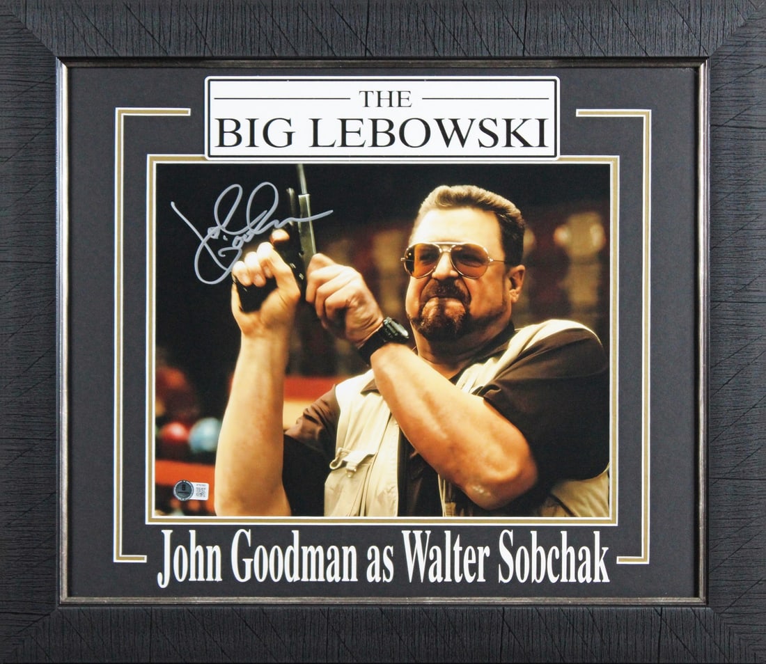 John Goodman Signed The Big Lebowski 11x14 Framed Photo Beckett Authenticated: John Goodman Signed The Big Lebowski 11x14 Framed Photo Beckett Authenticated This authentic 11x14 horizontal photograph features John Goodman, personally signed in a unique autograph. As a highlight