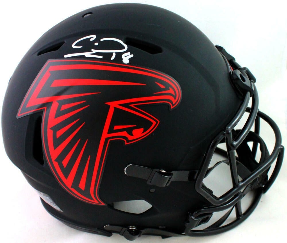 Calvin Ridley Atlanta Falcons Signed Authentic Helmet Beckett Authenticated: Calvin Ridley Atlanta Falcons Signed Authentic Helmet Beckett Authenticated This authentic football helmet features the signature of Calvin Ridley, a prominent player for the Atlanta Falcons. The helm