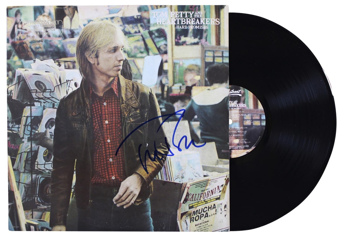 Tom Petty Signed Hard Promises Album Cover with Vinyl Beckett COA (1 of 6)