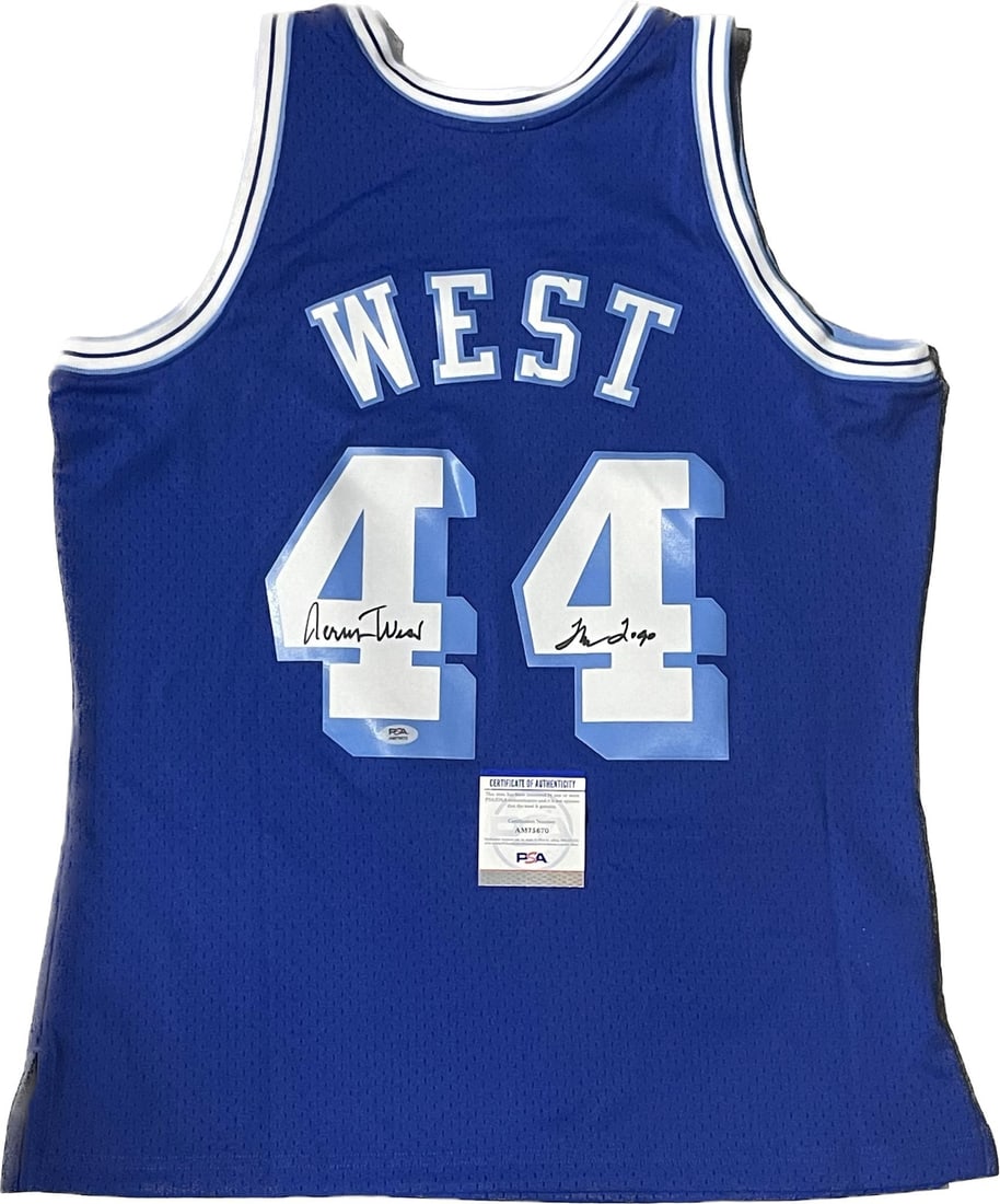Jerry West Autographed Mitchell & Ness Jersey PSA/DNA Los Angeles Lakers (1 of 2)