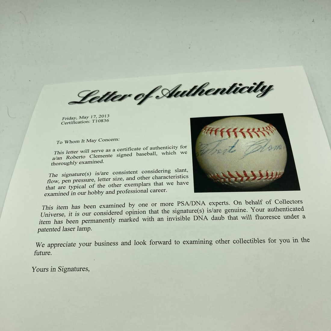 Roberto Clemente Single Signed Baseball PSA DNA JSA Authenticated - 4