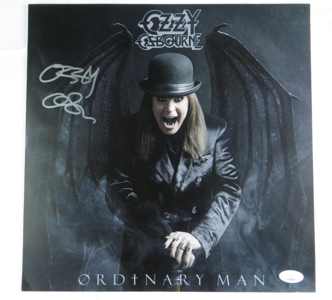 Ozzy Osbourne Autographed 12x12 Photo Print JSA Certified: Ozzy Osbourne Autographed 12x12 Photo Print JSA Certified Capture a piece of rock history with this authentic Ozzy Osbourne signed 12X12 photo print from his 'Ordinary Man' era. This original