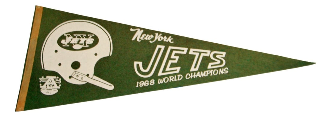 1968 New York Jets Super Bowl III Vintage Pennant 30" (1 of 4)