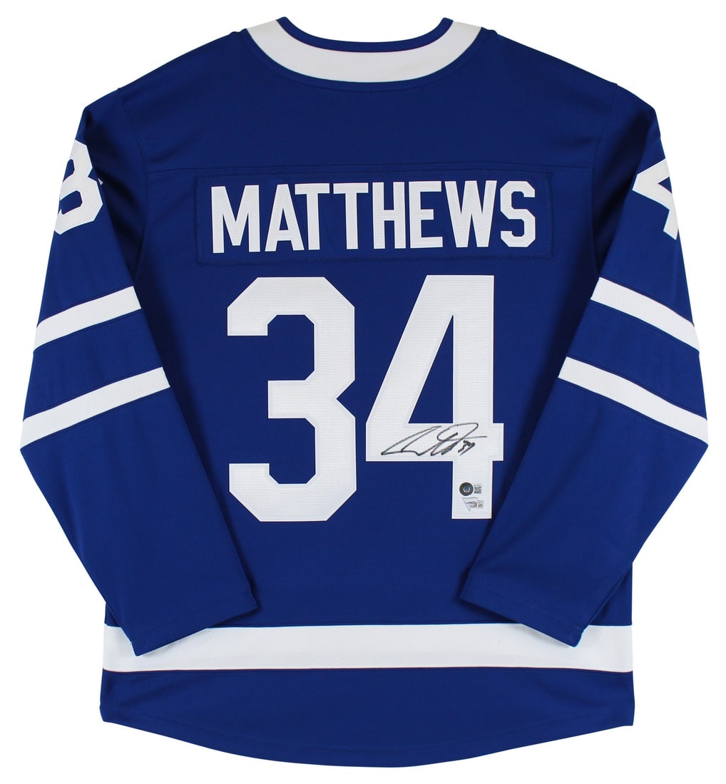 Auston Matthews Signed Toronto Maple Leafs Blue Jersey Beckett COA (1 of 4)