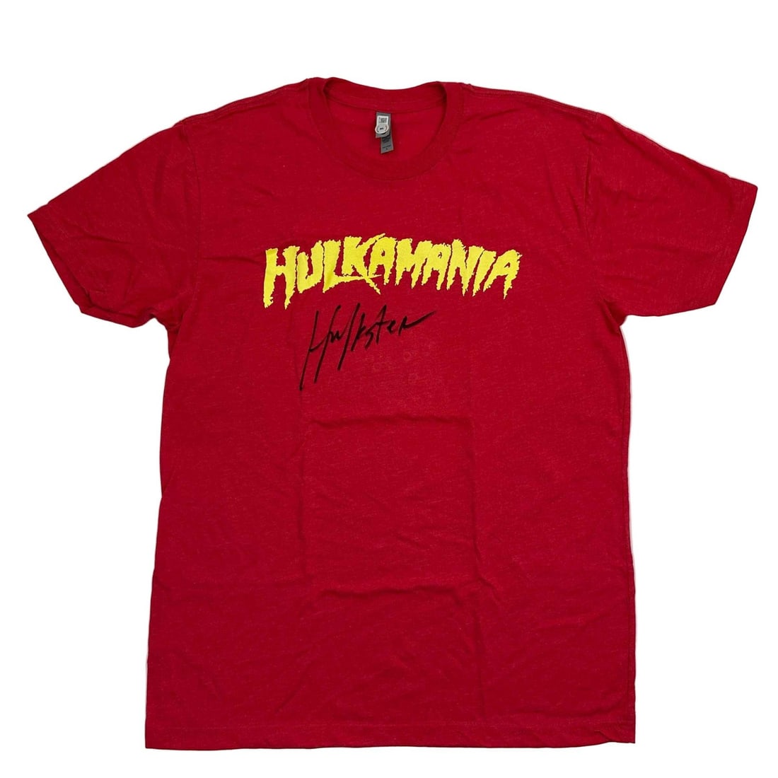 Hulk Hogan Signed Red WWE Hulkamania Shirt Beckett Authenticated: Hulk Hogan Signed Red WWE Hulkamania Shirt Beckett Authenticated This authentic Hulk Hogan Hulkamania red WWE shirt is a must-have for fans and collectors alike. Featuring a bold design, this pre-owne