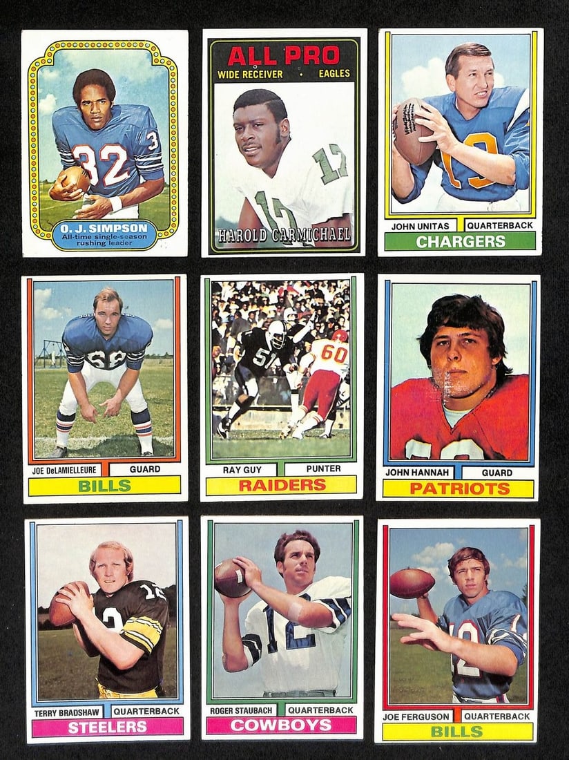 1974 Topps Football Complete Set 1-528 Including Bradshaw Staubach RC (1 of 12)
