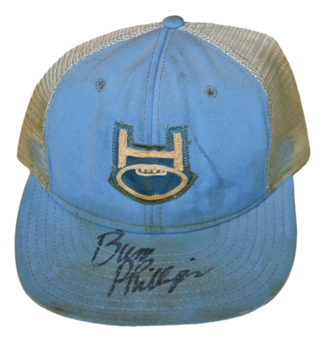 Bum Phillips Signed Vintage Houston Oilers Snapback Cap JSA Authenticated: Bum Phillips Signed Vintage Houston Oilers Snapback Cap JSA Authenticated This vintage mid-1970's Houston Oilers snapback cap is a rare collectible that showcases the autograph of legendary football c